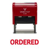 ORDERED Self Inking Rubber Stamp