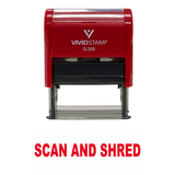 SCAN AND SHRED Self Inking Rubber Stamp