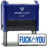 Fuck You (Middle Finger) Self Inking Rubber Stamp