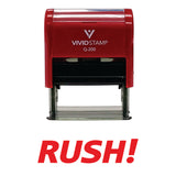 RUSH Self Inking Rubber Stamp