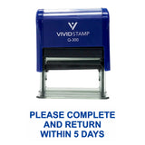Please Complete and Return Within 5 Days Teacher Self-Inking Stamp