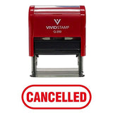 Cancelled Button Border Office Self-Inking Office Rubber Stamp