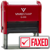 Faxed (Check) Self Inking Rubber Stamp