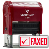 Faxed (Check) Self Inking Rubber Stamp