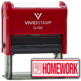 Homework (Workbook) Teacher Self Inking Rubber Stamp