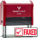 Faxed (Check) Self Inking Rubber Stamp