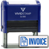 Invoice (Dollar Sign) Self Inking Rubber Stamp