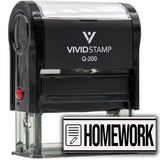 Homework (Workbook) Teacher Self Inking Rubber Stamp