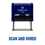 SCAN & SHRED Self Inking Rubber Stamp