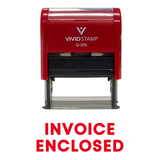 INVOICE ENCLOSED Self Inking Rubber Stamp