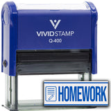 Homework (Workbook) Teacher Self Inking Rubber Stamp