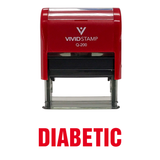 Diabetic Self Inking Rubber Stamp