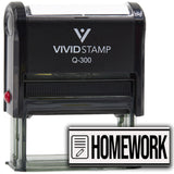 Homework (Workbook) Teacher Self Inking Rubber Stamp