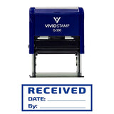 RECEIVED w/Border Self-Inking Office Rubber Stamp