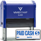 Paid Cash With Date Line (Dollar Sign) Self Inking Rubber Stamp