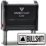 Bullshit! (Poop) Self Inking Rubber Stamp