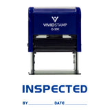 INSPECTED By Date Self Inking Rubber Stamp