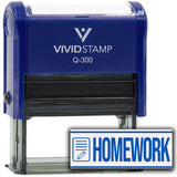 Homework (Workbook) Teacher Self Inking Rubber Stamp