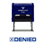 DENIED Office Self-Inking Office Rubber Stamp