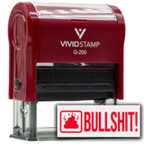 Bullshit! (Poop) Self Inking Rubber Stamp