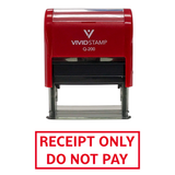 RECEIPT ONLY DO NOT PAY Self Inking Rubber Stamp