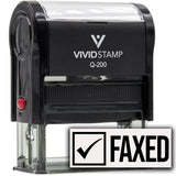 Faxed (Check) Self Inking Rubber Stamp