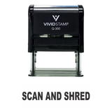 SCAN AND SHRED Self Inking Rubber Stamp